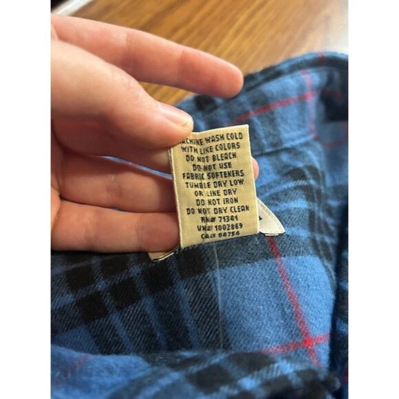 NEW LL Bean Traditional Fit Flannel Plaid Men's 3X Blue Black Red Morgan 228061 - Picture 5 of 5
